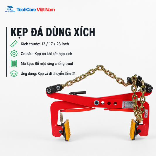Kẹp đá dùng xích 12 inch 17 inch 23 inch TechCore Việt Nam