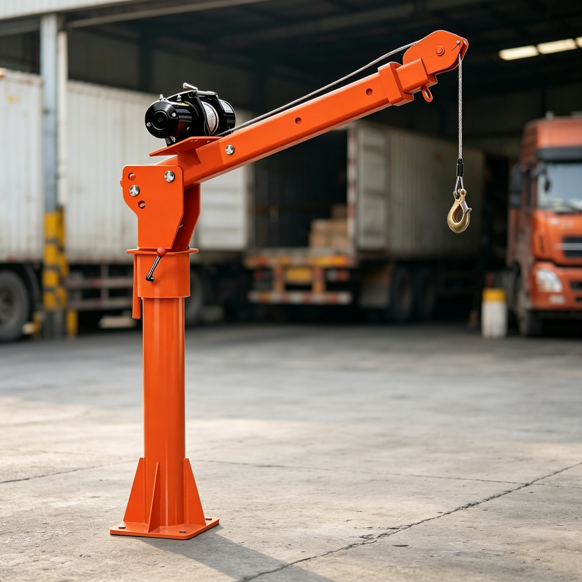 Cần trục điện mini gắn xe tải nâng gỗ