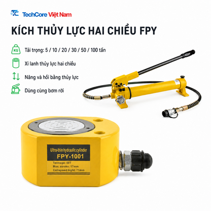 Kích thủy lực hai chiều FPY 5 đến 100 tấn - TechCore Việt Nam
