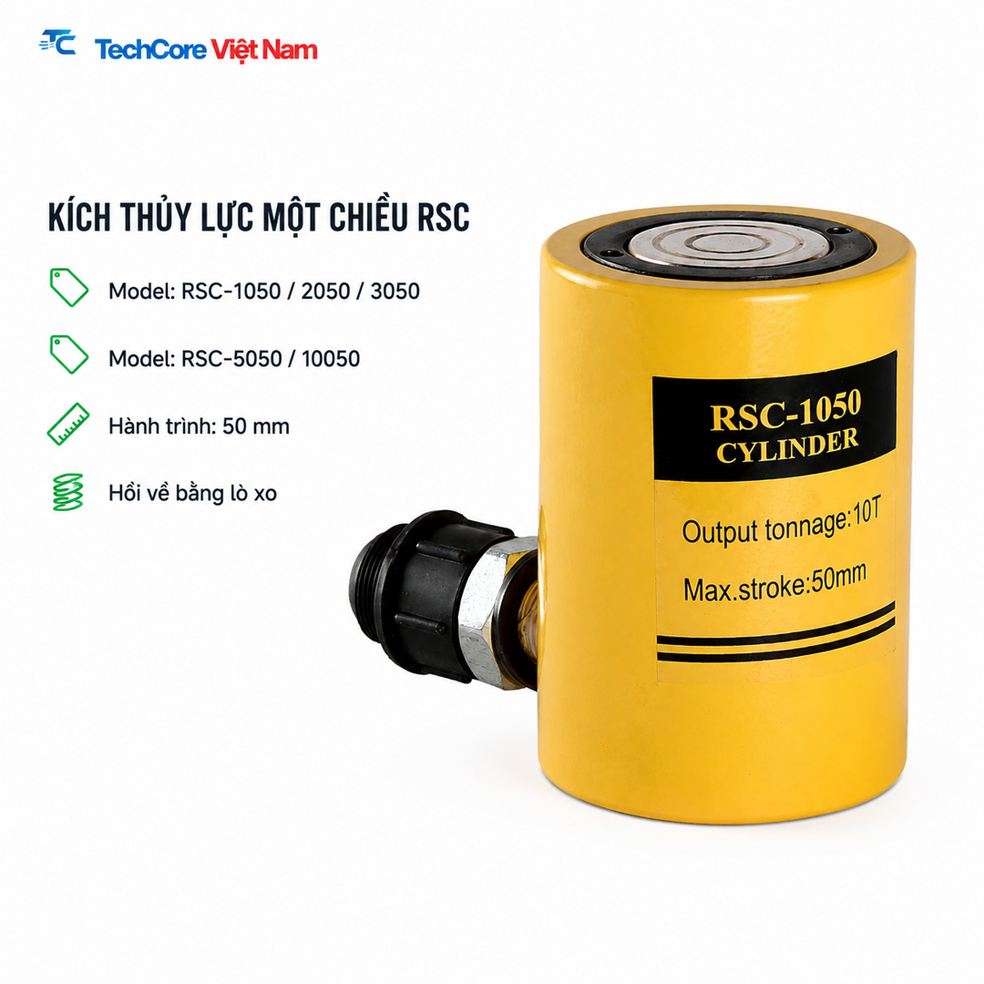 Kích thủy lực một chiều RSC-1050 đến RSC-10050 - TechCore Việt Nam
