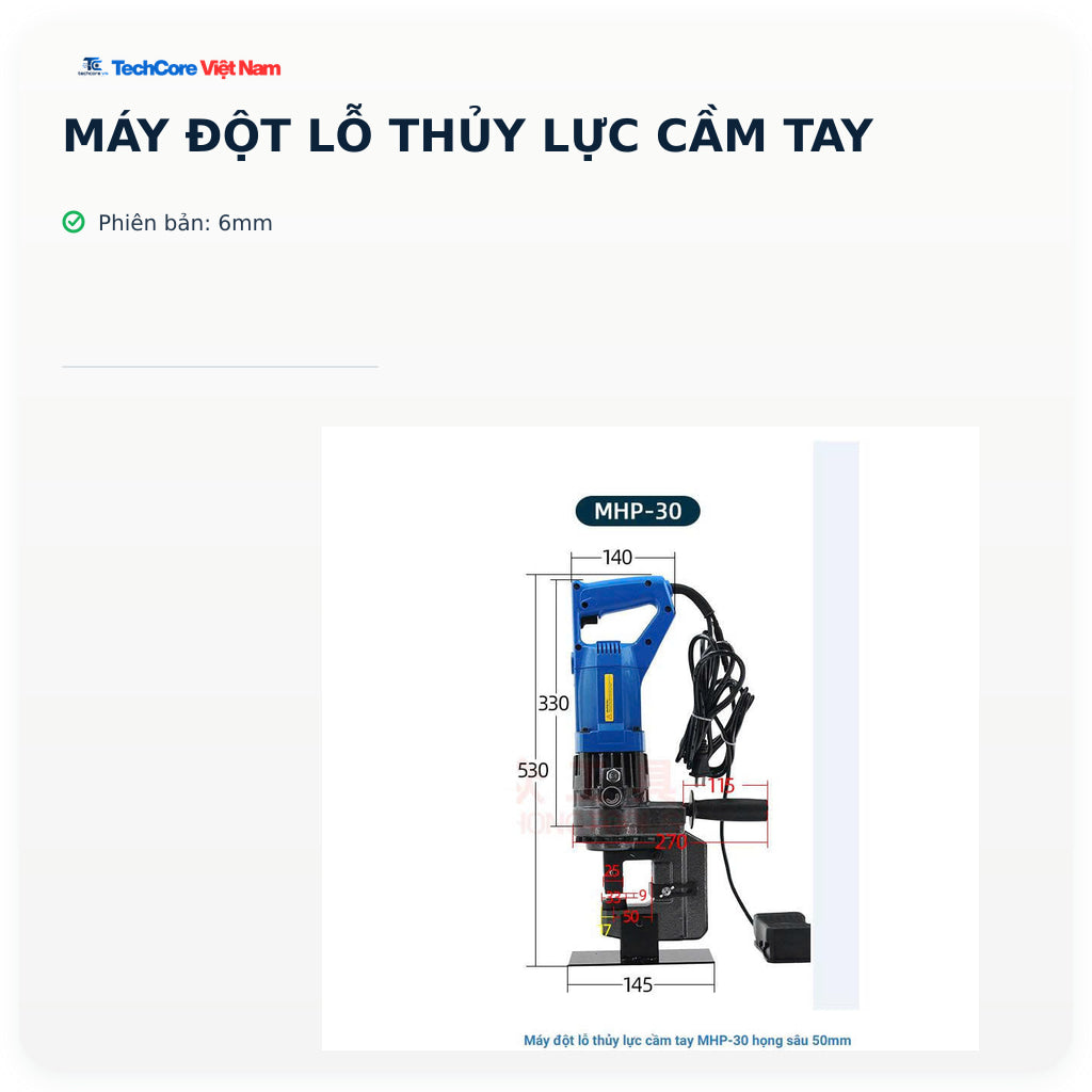 Máy đột lỗ thủy lực cầm tay – 6mm – ảnh chính