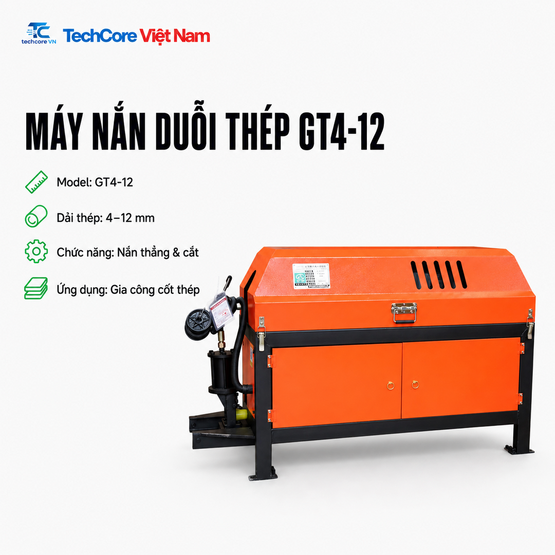 Máy nắn duỗi thép GT4-12 - TechCore Việt Nam