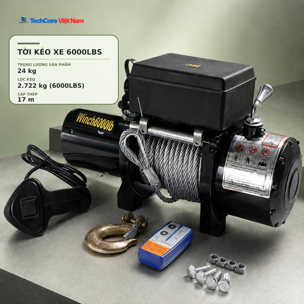 Tời Cứu Hộ – 24V 6000LBS – ảnh 14