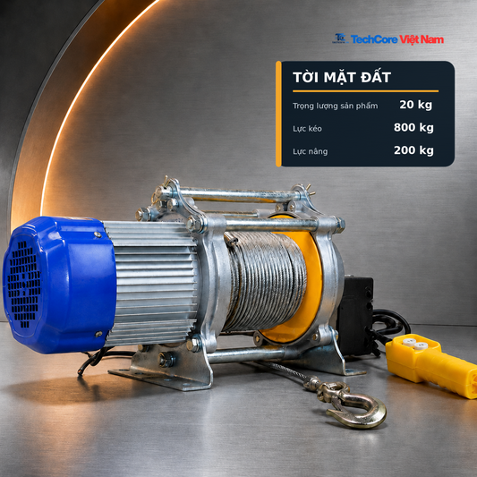Máy Tời Mặt Đất 220V 2,2kW – Nâng Kéo 200–800Kg – ảnh 1