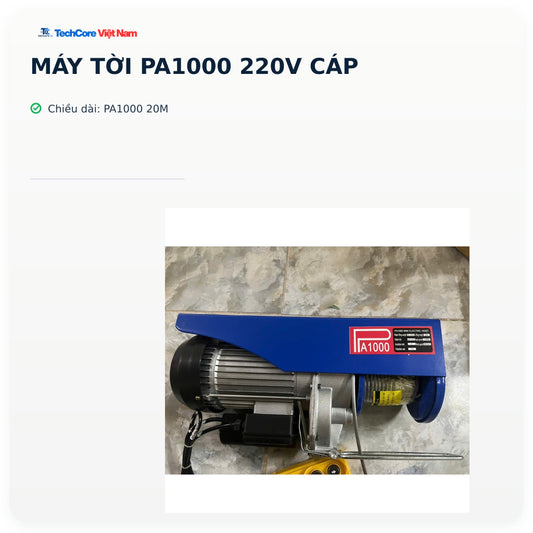 Máy Tời PA1000 220V Cáp – PA1000 20M – ảnh chính