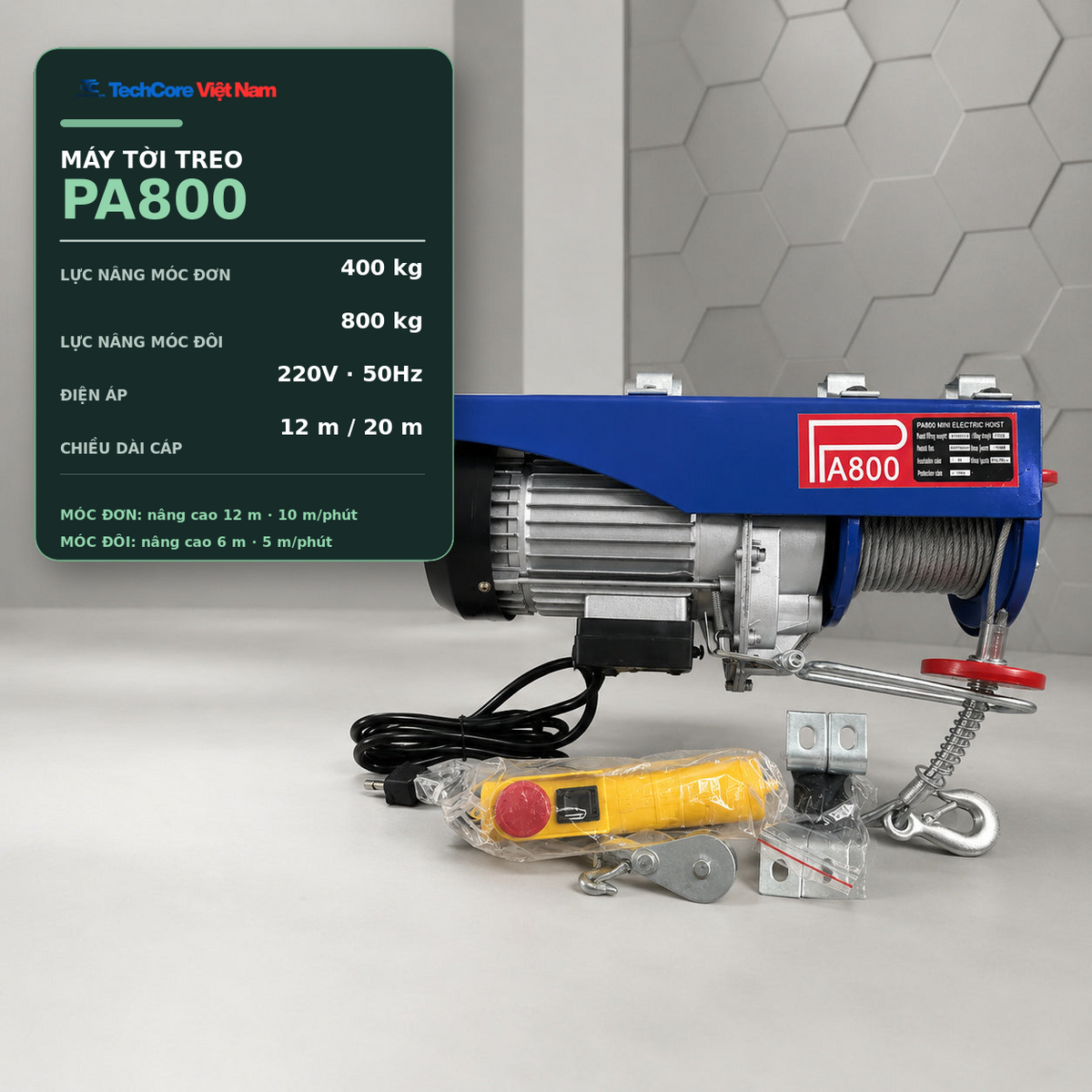 Tời Treo xây dựng tốc nhanh KOIO180kg – Tải 500Kg – ảnh 18