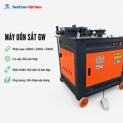 Máy uốn sắt GW40 GW45 GW50 - TechCore Việt Nam