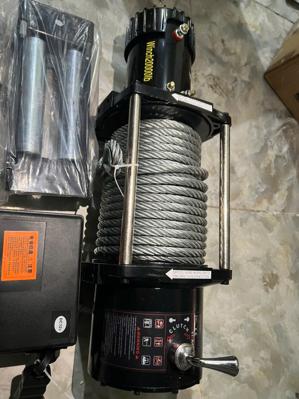 Tời Điện Ắc Quy 12V/24V Đầy Đủ – 12V 4500LBS + khiển xa – ảnh 12