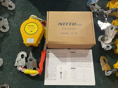 Thiết bị chống rơi tự rút NITTO HOIST 5 m - ảnh thực tế