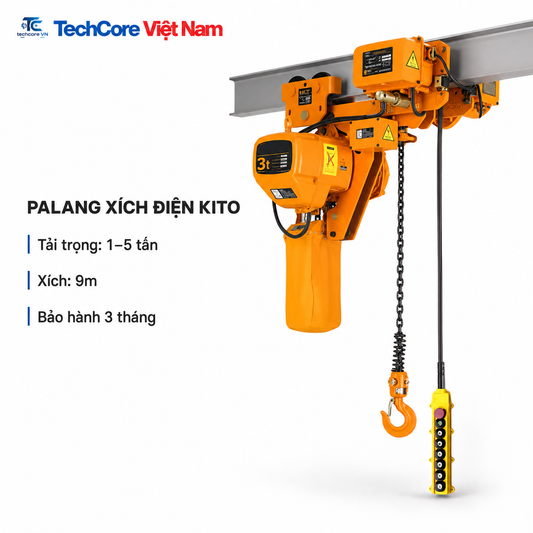 Palang xích điện KITO tải trọng 1 đến 5 tấn TechCore Việt Nam