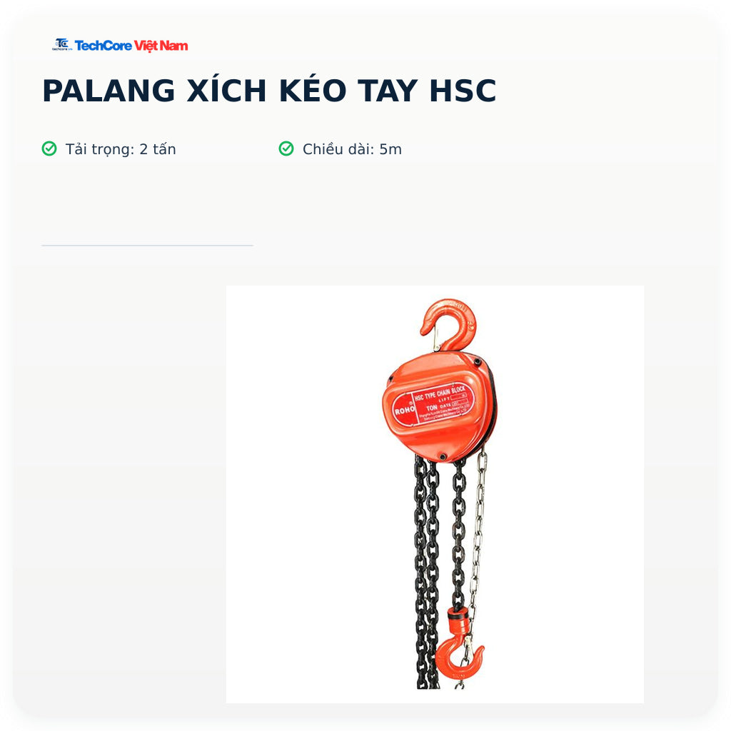 Palang xích kéo tay HSC – 2 tấn – 5m – ảnh chính