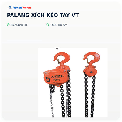 Palang xích kéo tay VT – 3T x 5m – ảnh chính