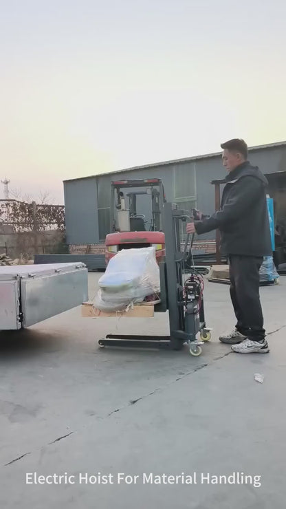 Xe Nâng Hàng 2 Tầng 200Kg Cao 1,6M – Tời 12V Có Remote