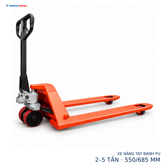 Xe Nâng Tay Thấp Bánh PU 2T–5T, Càng 550/685mm - ảnh chính 1500 × 1500