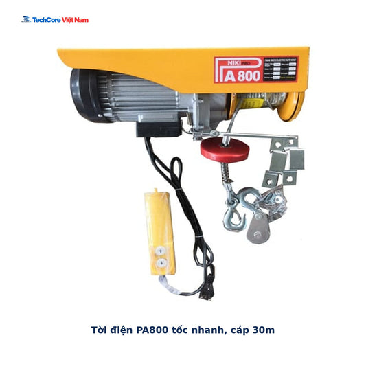 Ảnh bìa Tời điện PA800 tốc nhanh, cáp 30m, giữ nguyên hình sản phẩm gốc