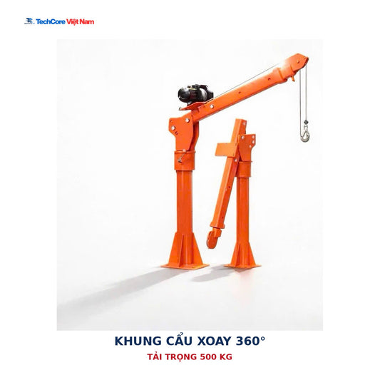 Ảnh bìa khung cẩu xoay 500 kg TechCore Việt Nam, 1500 × 1500, giữ nguyên sản phẩm gốc