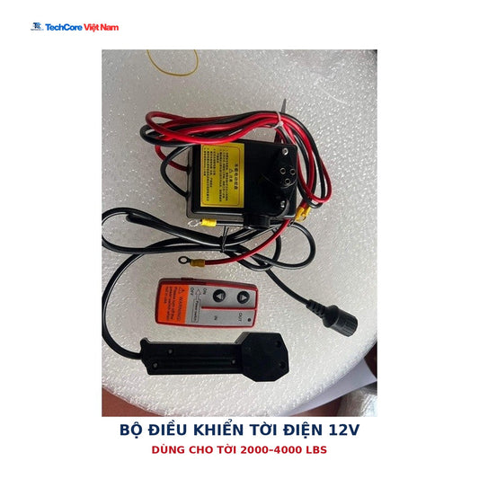 Ảnh bìa bộ điều khiển tời điện 12V 2000–4000 LBS TechCore Việt Nam, giữ nguyên sản phẩm gốc