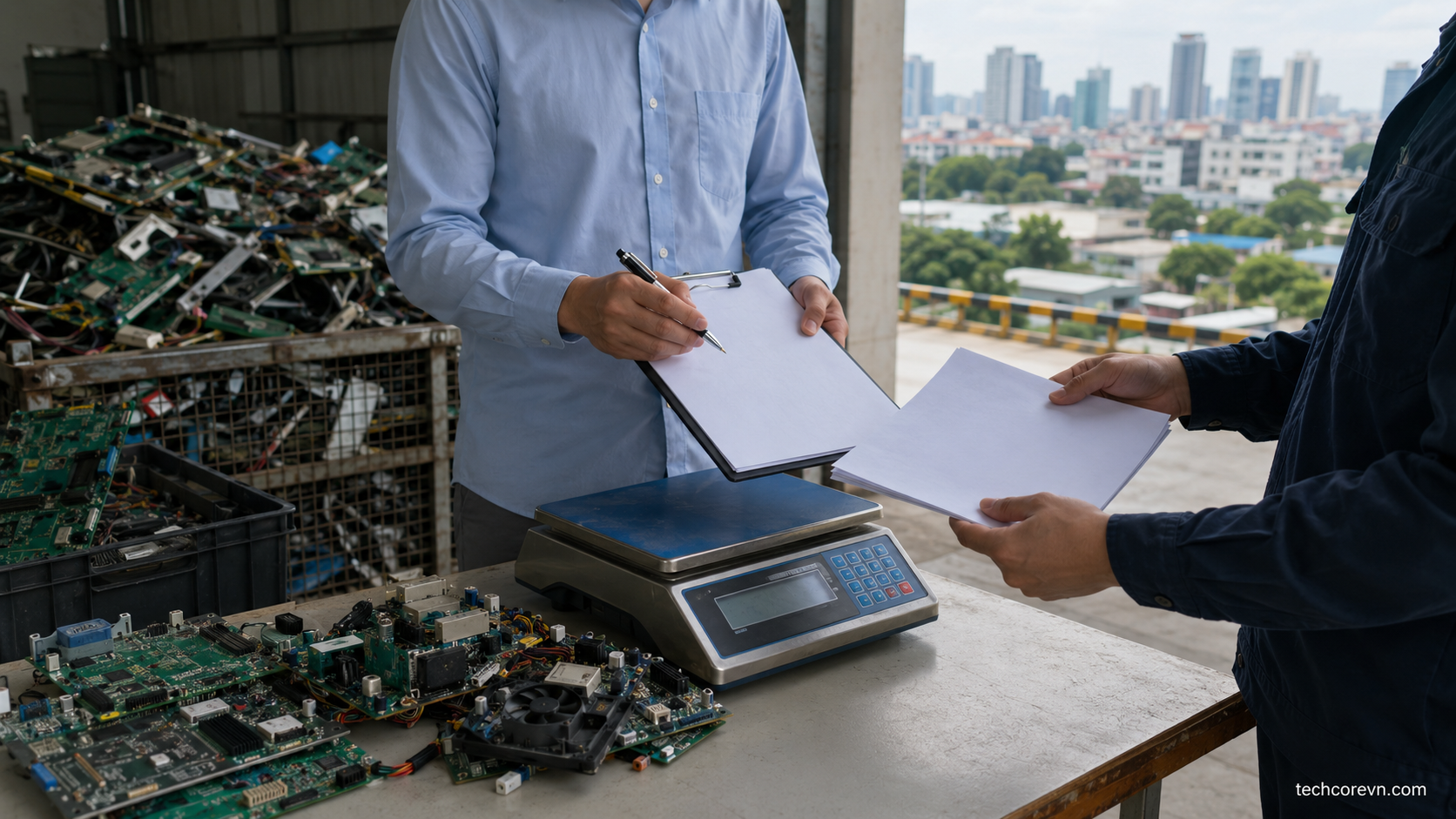 Hợp đồng và hồ sơ thu mua phế liệu điện tử