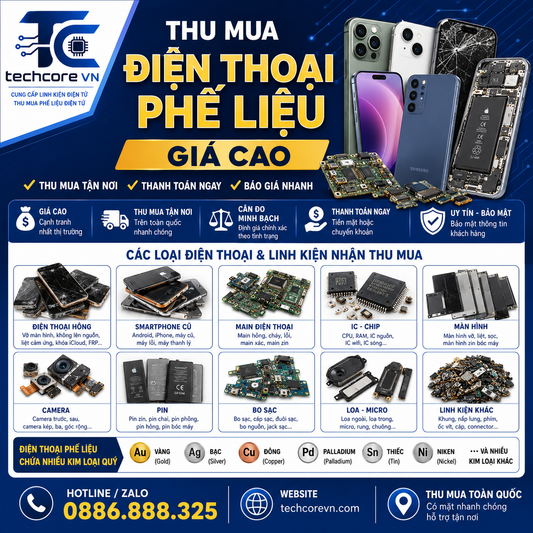 Thu Mua Xác Điện Thoại Phế Liệu Số Lượng Lớn – Giá Cao – Toàn Quốc