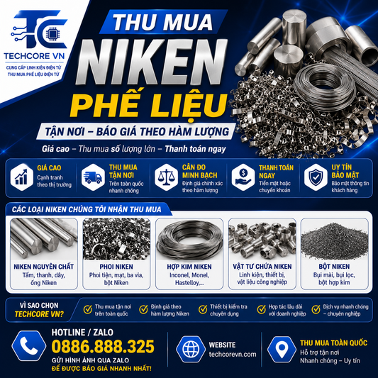Thu Mua Niken Phế Liệu Tận Nơi – Báo Giá Theo Hàm Lượng