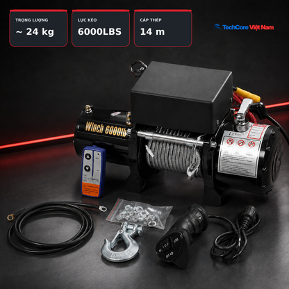 Tời Điện Cứu Hộ 12V/24V – 24V 12000LBS – ảnh 16