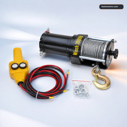 Tời Kéo 12V 3000LBS Cáp 8M – Sức Kéo Khoảng 1,36 Tấn – ảnh 2