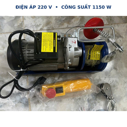 Tời Điện Treo PA600 220V Lõi Đồng, Móc Đôi 600Kg, Cáp 12M – ảnh 6