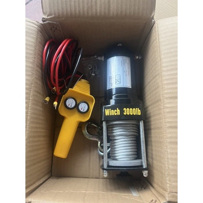 Tời điện 12v ắc quy 3000IBS(lực kéo 1360kg, lực nâng dưới 100kg)