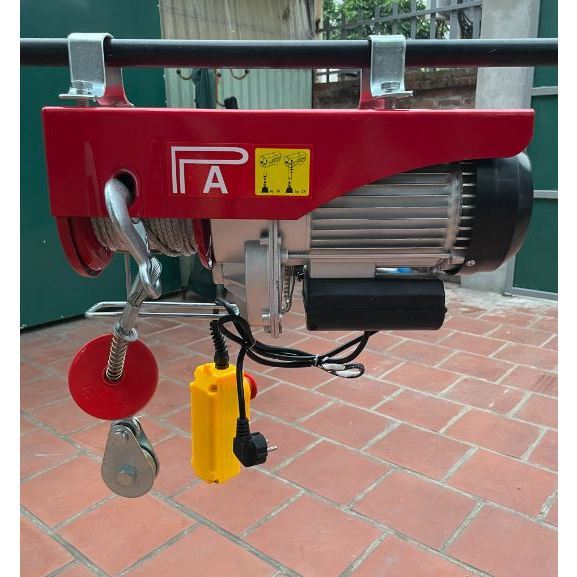Tời Điện 220v-PA1200 Điều Khiển Từ Xa Tải Trọng 1200kg Cáp Dài 12m -30m Móc Đôi Lõi Đồng