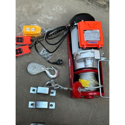 Tời Điện 220v-PA1200 Điều Khiển Từ Xa Tải Trọng 1200kg Cáp Dài 12m -30m Móc Đôi Lõi Đồng