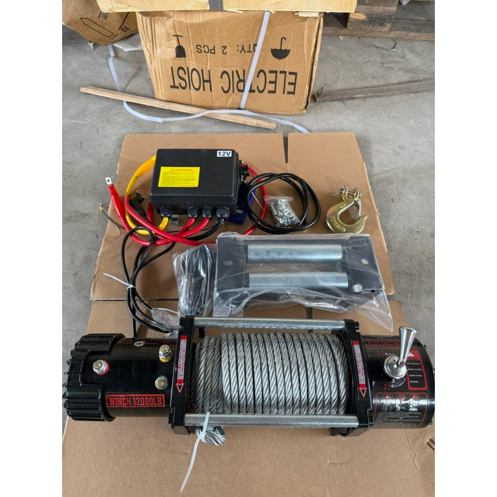 Tời Điện Ắc Quy 12V/24V 12000LBS Có Điều Khiển Từ Xa - Techcore Việt Nam