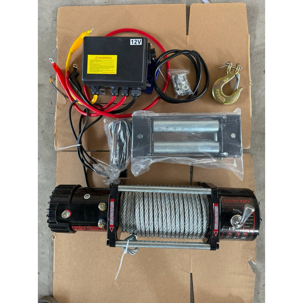 Tời Điện Ắc Quy 12V/24V 12000LBS Có Điều Khiển Từ Xa - Techcore Việt Nam