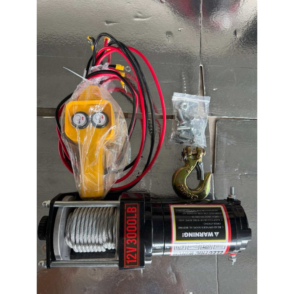 Máy Tời Điện Ắc Quy 12V 3000LBS, Tời Ô Tô Kéo Tải 1300Kg Bền Bỉ