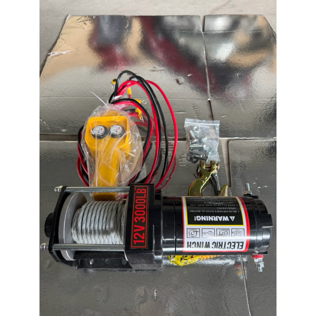 Máy Tời Điện Ắc Quy 12V 3000LBS, Tời Ô Tô Kéo Tải 1300Kg Bền Bỉ