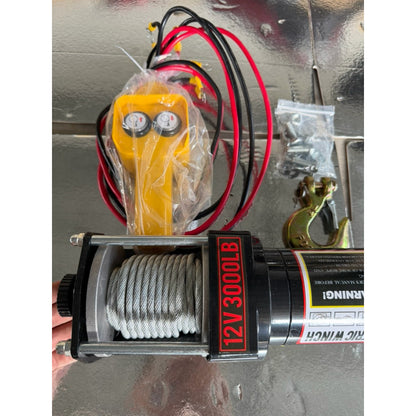 Máy Tời Điện Ắc Quy 12V 3000LBS, Tời Ô Tô Kéo Tải 1300Kg Bền Bỉ