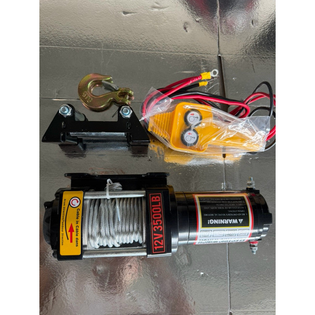 Tời Điện 12v Ác Quy 3500lbs Trọng Tải 1600kg Kéo Xe Kéo Hàng
