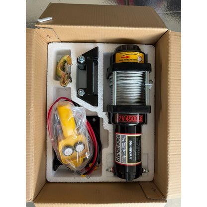 Tời Điện 4500LBS Dùng Bình Ắc Quy 12V, Lực Kéo 2 Tấn Cho Xe Bán Tải, Cứu Hộ