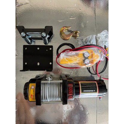 Tời Điện 4500LBS Dùng Bình Ắc Quy 12V, Lực Kéo 2 Tấn Cho Xe Bán Tải, Cứu Hộ