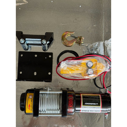 Tời Điện 4500LBS Dùng Bình Ắc Quy 12V, Lực Kéo 2 Tấn Cho Xe Bán Tải, Cứu Hộ