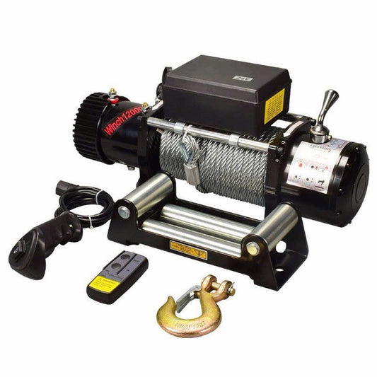 Tời Điện Ắc Quy 12V/24V 12000LBS Có Điều Khiển Từ Xa - Techcore Việt Nam