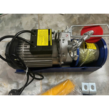 Máy Tời Treo Điện PA800 Lõi Đồng 220V, Cáp Dài 12M 20M, Móc Đơn 400Kg, Móc Đôi 800Kg
