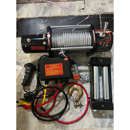 Tời điện 12V Tời Ắc Quy - Tời Cứu Hộ - 12.000Lbs Kéo 5440 Kg