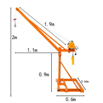 Khung cẩu xoay 360 độ, Tải trọng 500kg, 1 Tấn gắn các loại máy tời xây dựng (chưa kèm tời)