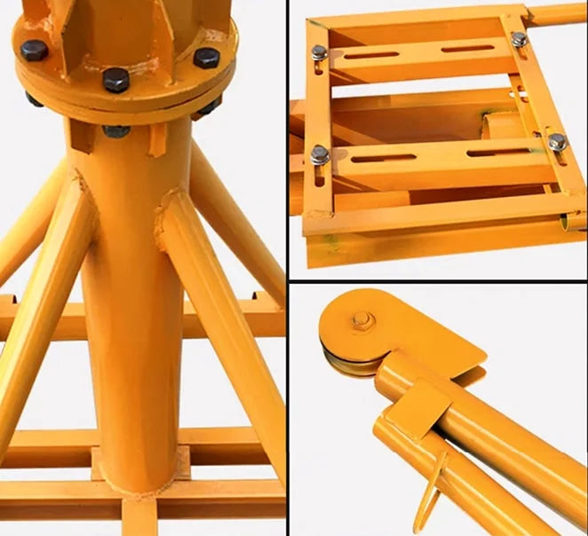 Khung cẩu xoay 360 độ, Tải trọng 500kg, 1 Tấn gắn các loại máy tời xây dựng (chưa kèm tời)