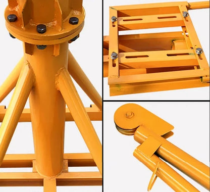 Khung cẩu xoay 360 độ, Tải trọng 500kg, 1 Tấn gắn các loại máy tời xây dựng (chưa kèm tời)
